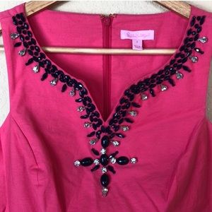 EUC Lilly Pulitzer Coral Beaded Top